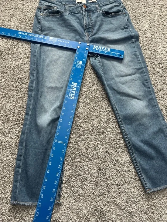 7 For All Mankind JEN 7 Women’s Cropped Skinny Jeans Blue Stretchy Denim Size 10 - Picture 7 of 9